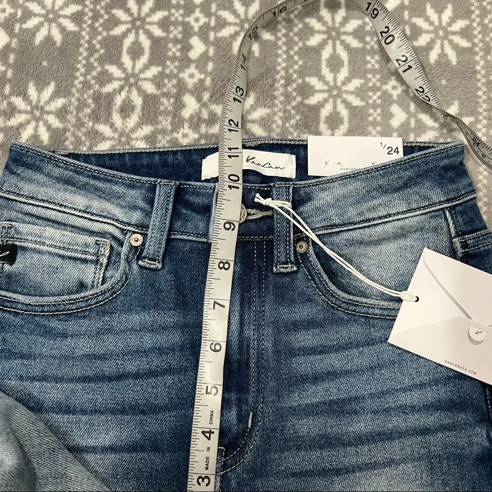KanCan Geneva High Rise Ankle Skinny w/ Slit Raw Hem Size 1/24 - Picture 8 of 13